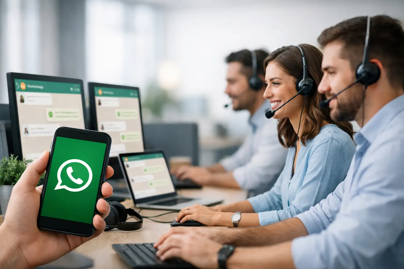 WhatsApp cho nhiều nhân viên: thiết bị liên kết hay hộp thư chung?